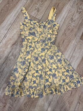 Yellow Summer Mini Dress